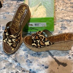 Sam Edelman platform cork Sandals.